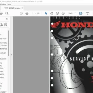 Honda TRX400EX Fourtrax Service Manual - PDF DOWNLOAD