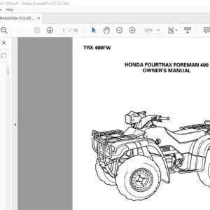 Honda TRX400FW FOURTRAX FOREMAN 400 OWNER'S MANUAL- PDF DOWNLOAD