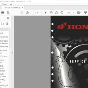 Honda TRX500FA Service Manual - PDF DOWNLOAD