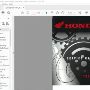 Honda TRX650FA Rincon Service Manual - PDF DOWNLOAD
