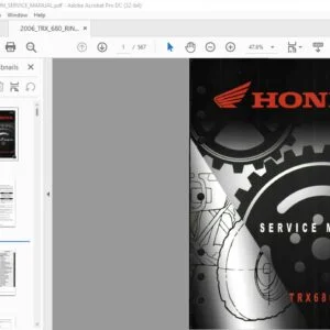Honda TRX680 FA FGA Service Manual - PDF DOWNLOAD