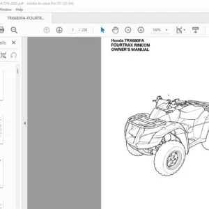 Honda TRX680FA FOURTRAX RINCON OWNER'S MANUAL - PDF DOWNLOAD
