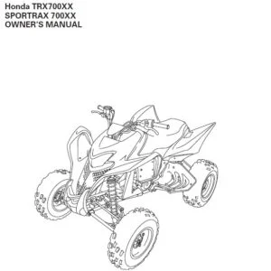 Honda TRX700XX SPORTRAX 700XX OWNER’S MANUAL - PDF DOWNLOAD