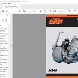 KTM 250 300 380 SX MXC EXC Engine Repair Manual - PDF DOWNLOAD