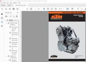 KTM 250-525 SX MXC EXC RACING Repair Manual - PDF DOWNLOAD