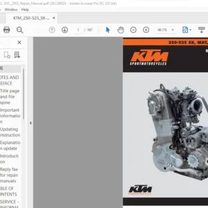 KTM 250-525 SX MXC EXC RACING Repair Manual - PDF DOWNLOAD