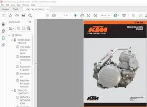 KTM 250 SX Repair Manual - PDF DOWNLOAD