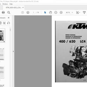 KTM 400 620 LC4 LC4e Engine Repair Manual - PDF DOWNLOAD