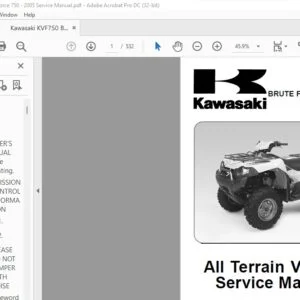 Kawasaki BRUTE FORCE 750 4×4i KVF 750 4×4 Service Manual - PDF DOWNLOAD