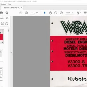 Kubota V3300-B V3300-TB Diesel Engine Workshop Manual - PDF DOWNLOAD