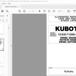 Kubota V3300-T-EBB-EC-STD-3 Diesel Engine Parts Manual - PDF DOWNLOAD