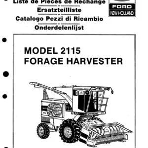 New Holland 2115 Forage Harvester Service Parts Catalog Manual - PDF DOWNLOAD