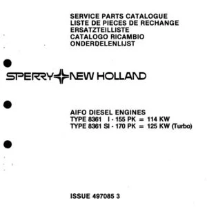 New Holland Aifo Diesel Engines 8361 I 155 PK 8361 SI 170 PK Service Parts Catalogue Manual - PDF DOWNLOAD
