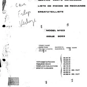 New Holland Clayson M103 Service Parts Catalogue Manual 9053 - PDF DOWNLOAD