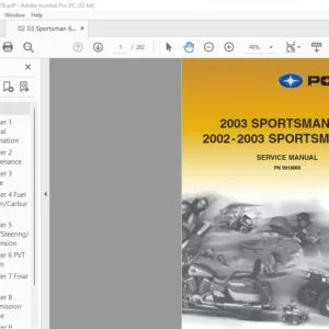 Polaris SPORTSMAN 600 700 SERVICE MANUAL - PDF DOWNLOAD