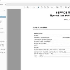 Tigercat 1018 FORWARDER SERVICE MANUAL - PDF DOWNLOAD