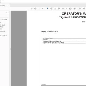Tigercat 1018B FORWARDER OPERATOR'S MANUAL - PDF DOWNLOAD