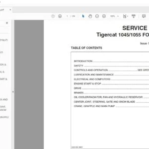 Tigercat 1045 1055 Forwarder Service Repair Manual PDF Download