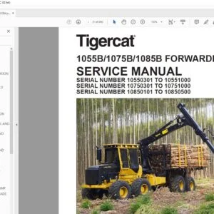 Tigercat 1055B 1075B 1085B FORWARDER SERVICE MANUAL - PDF DOWNLOAD