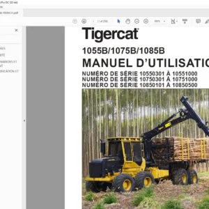Tigercat 1055B 1075B 1085B MANUEL D’UTILISATION - PDF DOWNLOAD (French)