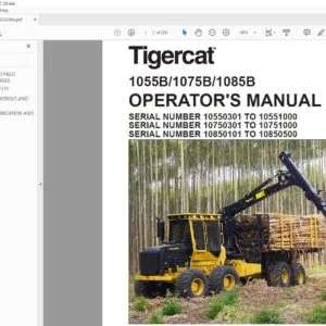 Tigercat 1055B 1075B 1085B OPERATOR'S MANUAL - PDF DOWNLOAD