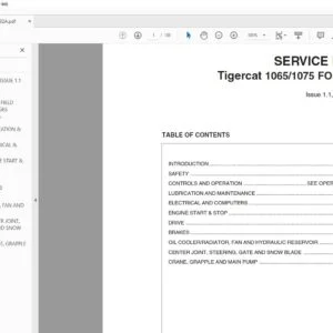 Tigercat 1065 1075 FORWARDER SERVICE MANUAL - PDF DOWNLOAD