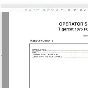 Tigercat 1075 FORWARDER OPERATOR'S MANUAL - PDF DOWNLOAD