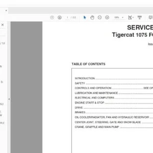 Tigercat 1075 FORWARDER SERVICE MANUAL - PDF DOWNLOAD