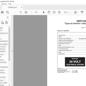 Tigercat 604 604C CABLE SKIDDER SERVICE MANUAL - PDF DOWNLOAD