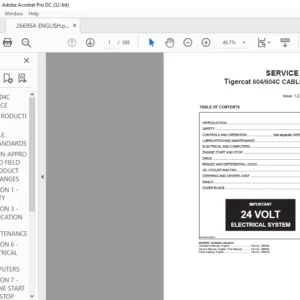 Tigercat 604 604C CABLE SKIDDER SERVICE MANUAL - PDF DOWNLOAD