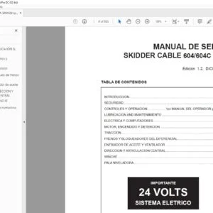Tigercat 604 604C SKIDDER CABLE MANUAL DE SERVICIO - PDF DOWNLOAD