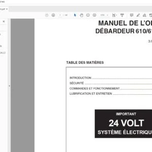 Tigercat 610 610C DÉBARDEUR MANUEL DE L’OPÉRATEUR - PDF DOWNLOAD (French)