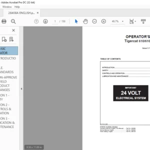 Tigercat 610 610C SKIDDER OPERATOR'S MANUAL - PDF DOWNLOAD