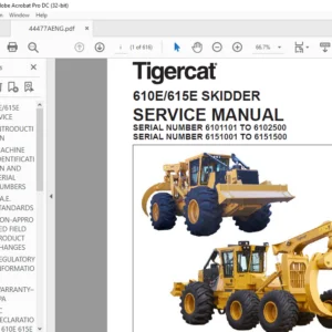 Tigercat 610E 615E SKIDDER SERVICE MANUAL - PDF DOWNLOAD