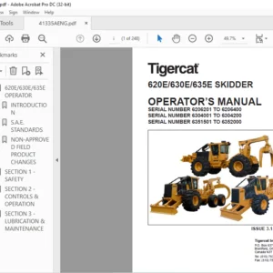 Tigercat 620E 630E 635E SKIDDER OPERATOR’S MANUAL - PDF DOWNLOAD