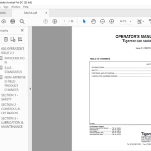 Tigercat 630 SKIDDER OPERATOR'S MANUAL - PDF DOWNLOAD