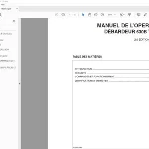 Tigercat 630B DÉBARDEUR MANUEL DE L’OPÉRATEUR - PDF DOWNLOAD (French)
