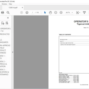 Tigercat 630B SKIDDER OPERATOR'S MANUAL - PDF DOWNLOAD