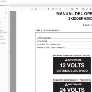 Tigercat 630C SKIDDER MANUAL DEL OPERADOR - PDF DOWNLOAD (Spanish)
