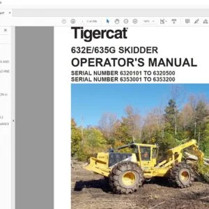 Tigercat 632E 635G SKIDDER OPERATOR'S MANUAL - PDF DOWNLOAD