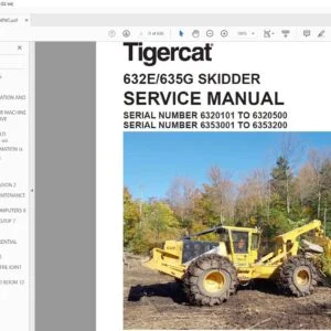 Tigercat 632E 635G SKIDDER SERVICE MANUAL - PDF DOWNLOAD