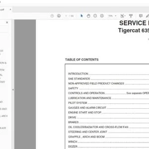 Tigercat 635 SKIDDER SERVICE MANUAL - PDF DOWNLOAD