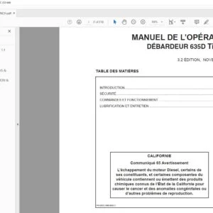 Tigercat 635D DÉBARDEUR MANUEL DE L’OPÉRATEUR - PDF DOWNLOAD (French)