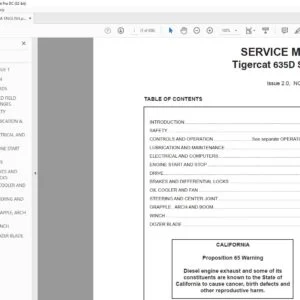 Tigercat 635D SKIDDER SERVICE MANUAL - PDF DOWNLOAD
