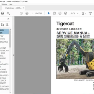 Tigercat 875 880D LOGGER SERVICE MANUAL - PDF DOWNLOAD