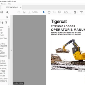 Tigercat 875E 880E LOGGER OPERATOR'S MANUAL - PDF DOWNLOAD