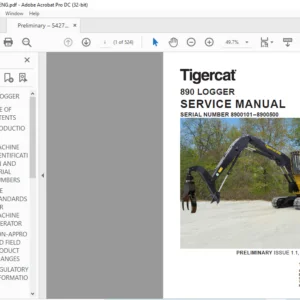 Tigercat 890 LOGGER SERVICE MANUAL - PDF DOWNLOAD