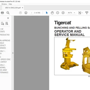 Tigercat BUNCHING AND FELLING SAWS OPERATOR AND SERVICE MANUAL - PDF DOWNLOAD