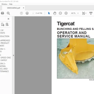 Tigercat BUNCHING AND FELLING SAWS OPERATOR AND SERVICE MANUAL - PDF DOWNLOAD