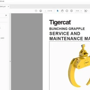 Tigercat BUNCHING GRAPPLE SERVICE AND MAINTENANCE MANUAL - PDF DOWNLOAD